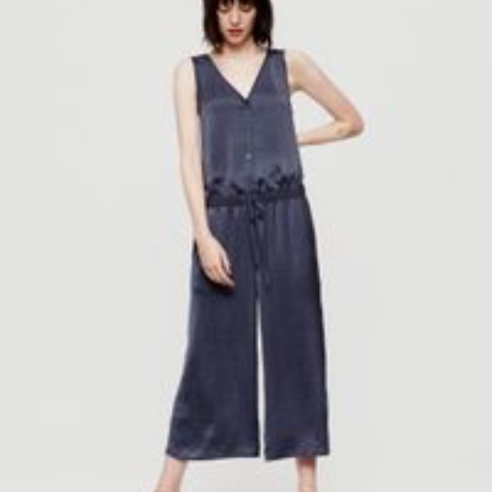 Lou & Grey luster culotte jumpsuit-coastal-grey